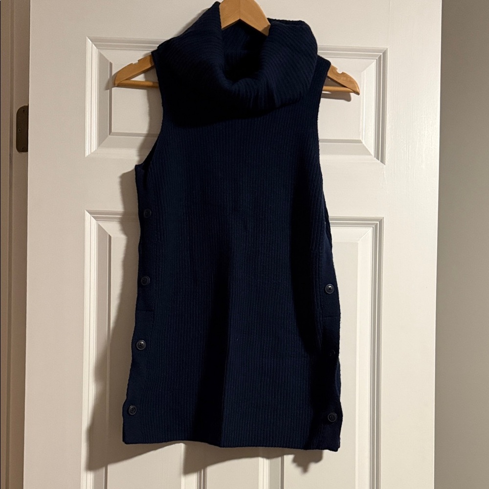 Banana Republic Dark Blue Cowl Neck Sweater
